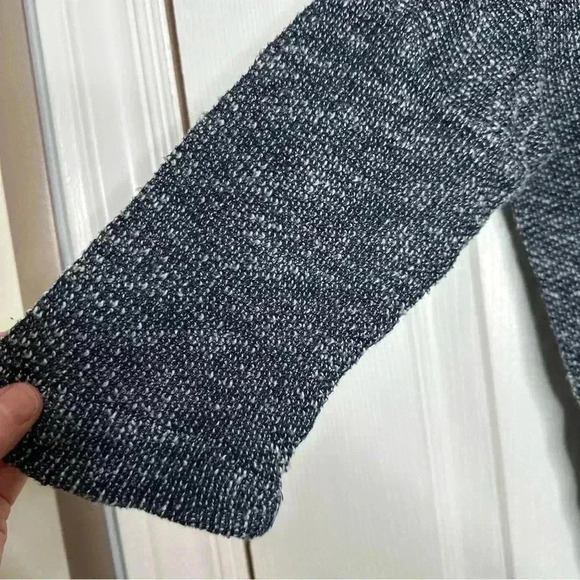 Joe Fresh Knit Shirt 3/4 Sleeves Oversized Marled Blue & White Size Extra Small - Picture 2 of 16